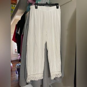 White retro threads pants